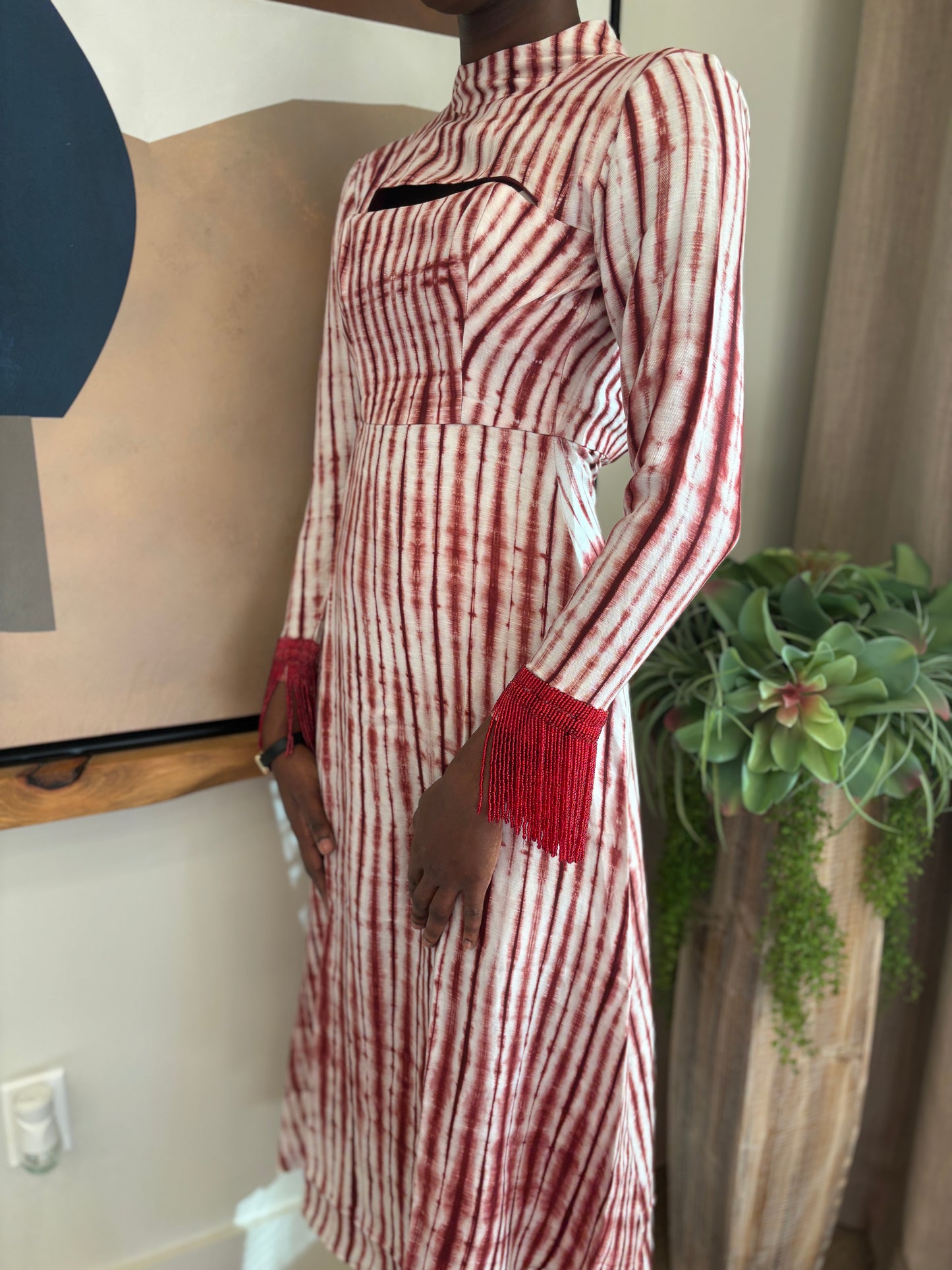 Iyun Fringe Peekaboo Dress